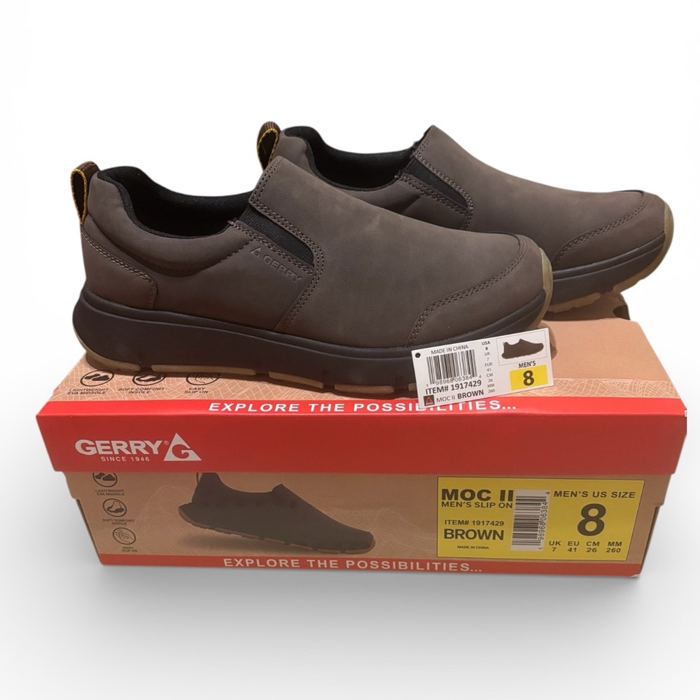 Gerry Weber Men's Brown Slip-On Loafers Size 8 NIB